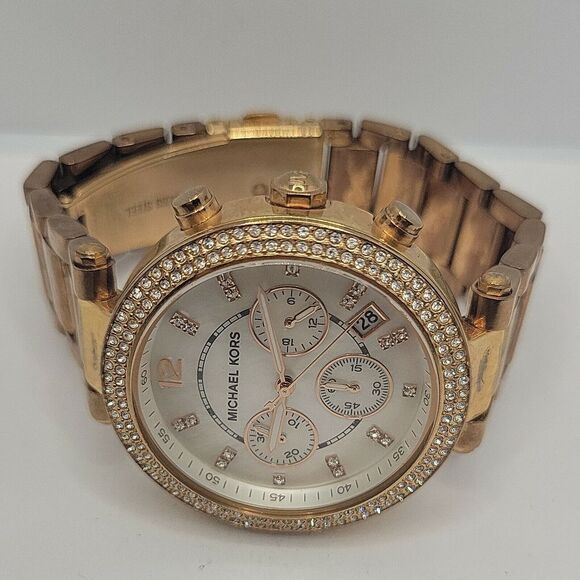 Michael Kors Parker MK5491 Womens Stainless Steel Analog Dial Quartz Watch BC641 - Picture 6 of 10